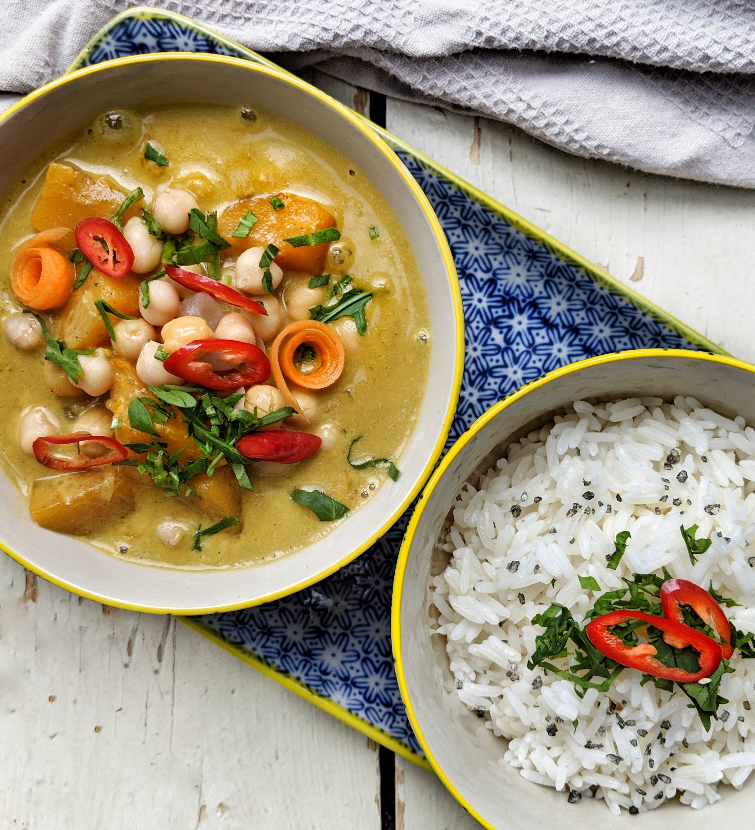 Butternut squash, coconut & chickpea curry